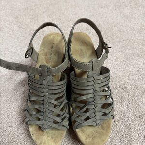 Maurice’s Stylish Gray Strappy Sandals